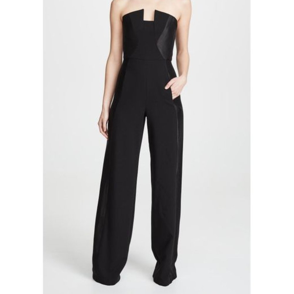 Black Halo Lena Jumpsuit, Black (Size 8)